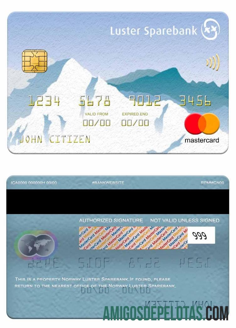 Norway Luster Sparebank Mastercard example